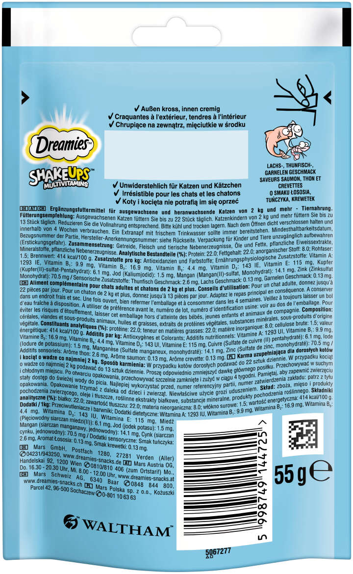 Dreamies Katzenleckerli Shake Ups Multivitamin Seafood Festival